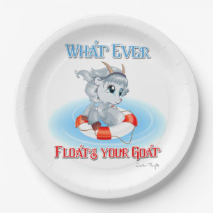 Whatever Floats Your Goat Paper Plate