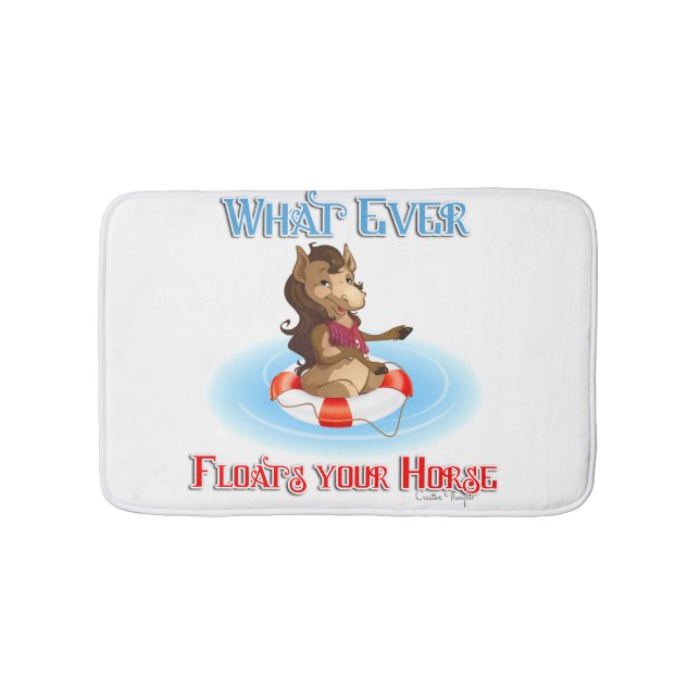 Whatever Floats Your Horse Bath Mat (Front)