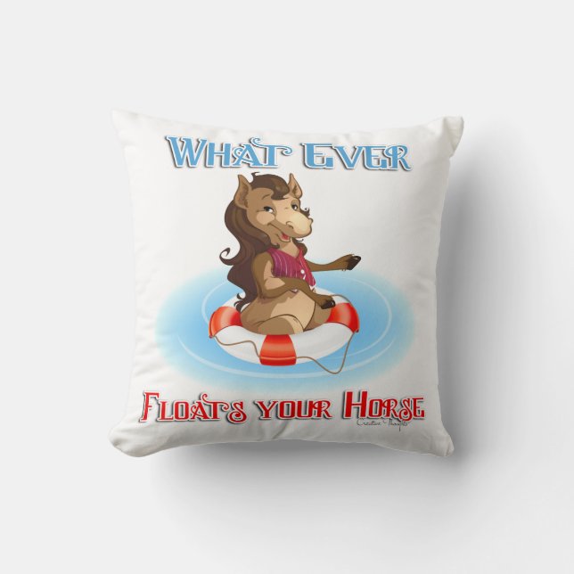 Whatever Floats Your Horse Cushion (Front)