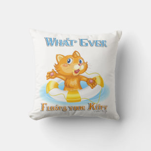 Whatever Floats Your Kitty Cushion
