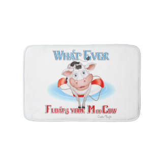 Whatever Floats Your Moo Cow Bath Mat