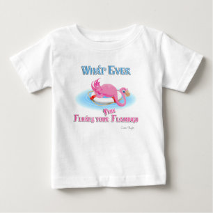 Whatever Floats Your Pink Flamingo Baby T-Shirt