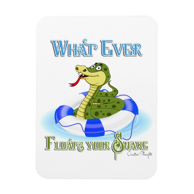 Whatever Floats your Snake Magnet (Vertical)