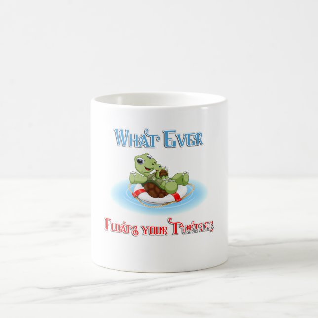 Whatever Floats Your Turtles Coffee Mug (Center)