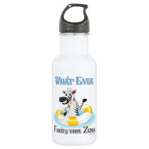 Whatever Floats Your Zebra 532 Ml Water Bottle