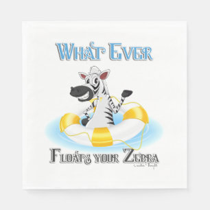 Whatever Floats Your Zebra Napkin