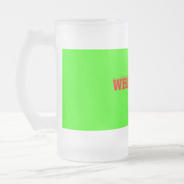 WHATEVER FROSTED GLASS BEER MUG (Left)