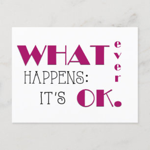 Whatever Happens, Daily Affirmation Flash Card