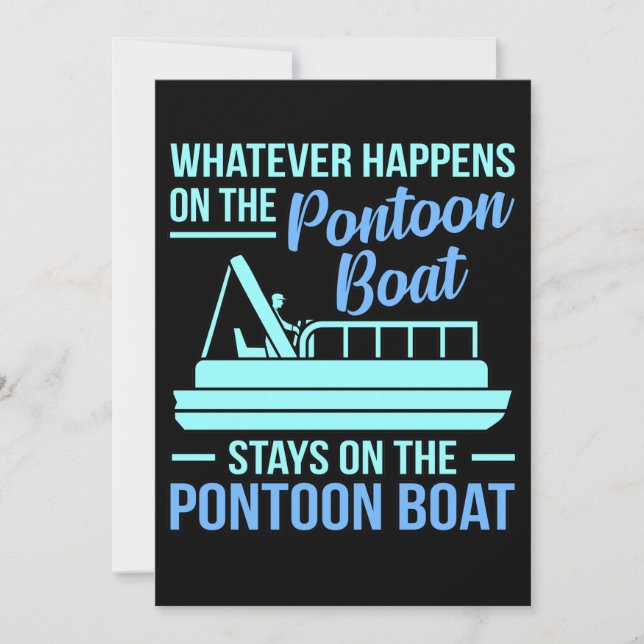Whatever Happens On Boat Boating Sailor Cruise Lov Invitation (Front)