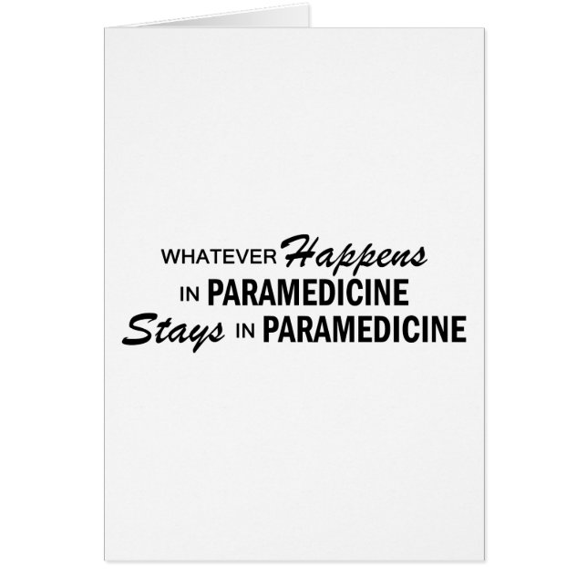 Whatever Happens - Paramedicine (Front)
