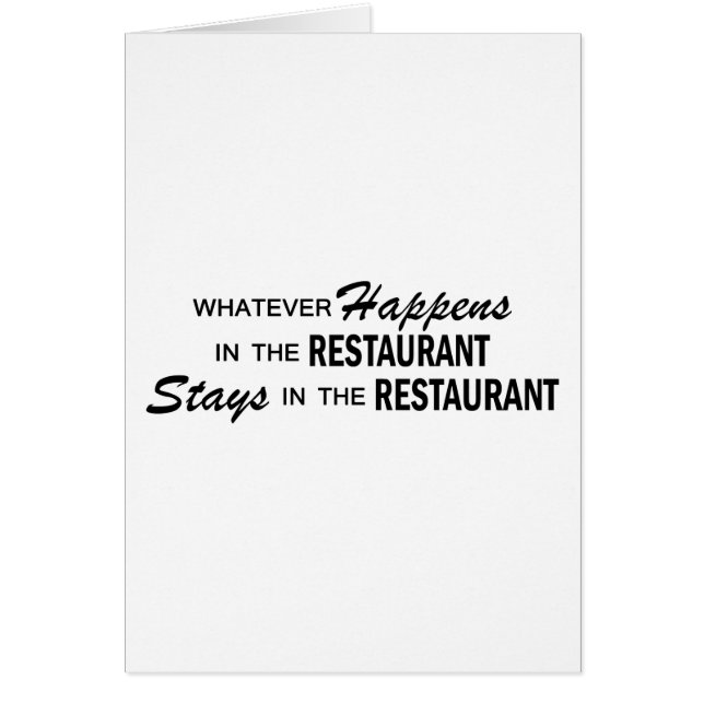 Whatever Happens - Restaurant (Front)