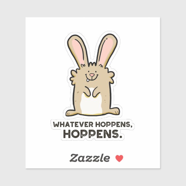 Whatever Hoppens, Hoppens Rabbit Pun Die-Cut (Sheet)
