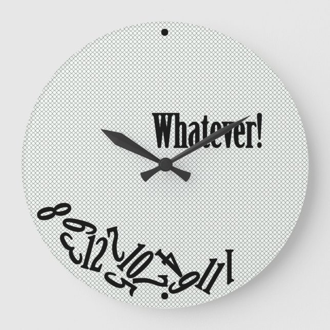 Whatever - Scattered Numbers Large Clock (Front)