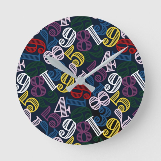 Whatever - Scattered Numbers Large Clock (Front)