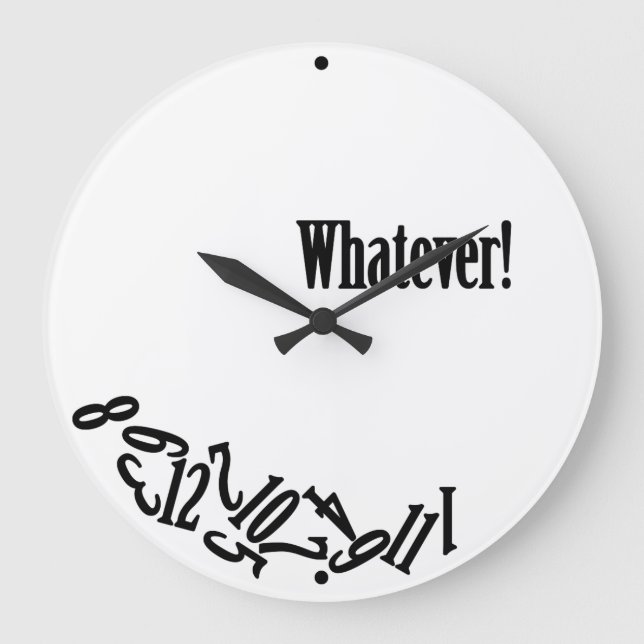 Whatever - Scattered Numbers Large Clock (Front)