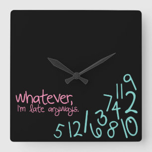 whatever square wall clock