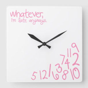 whatever square wall clock