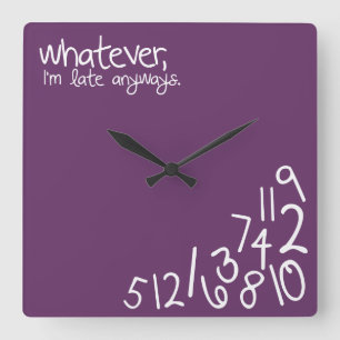 whatever square wall clock