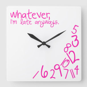 whatever square wall clock