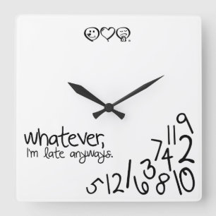 whatever square wall clock
