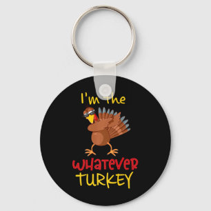 Whatever Turkey Matching Family Group Thanksgiving Key Ring