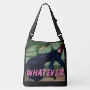 Whatever Vintage Portrait Pink Graffiti Women's Crossbody Bag