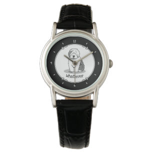 Whatever What? Old English Sheepdog (Grey 1) Funny Watch