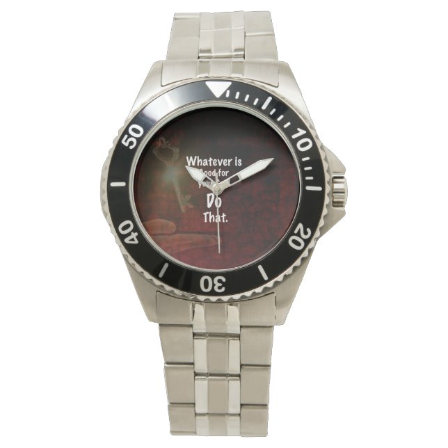 Whatever's Good for your Soul Motivational Quote Watch (Front)
