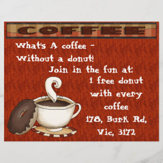 What's a coffee without a doughnut! flyer