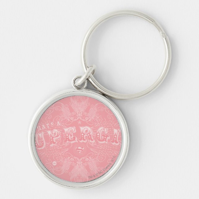 What's a Supergirl to Do Pink Key Ring (Front)