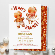 What's Baking Christmas Red & White Gender Reveal