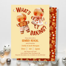 What's Baking Gingerbread Gender Reveal