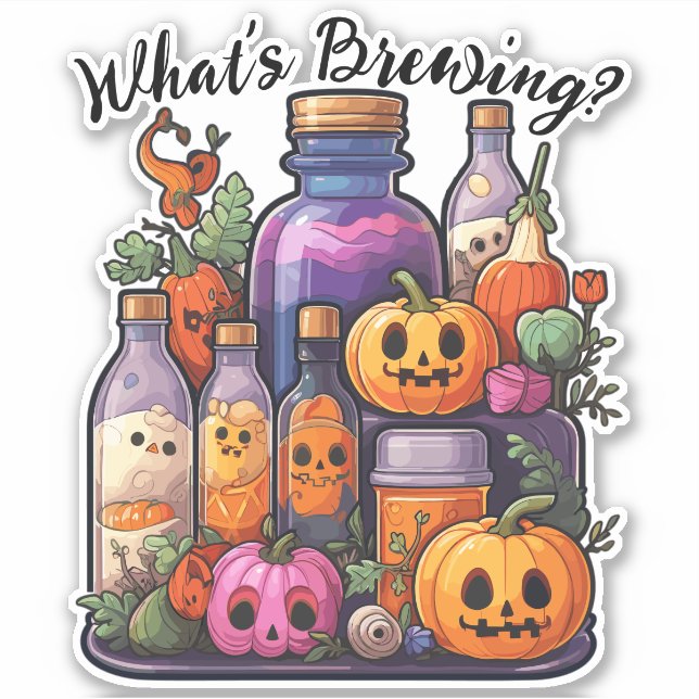 "What's Brewing?" Potion Ingredients Sticker (Front)