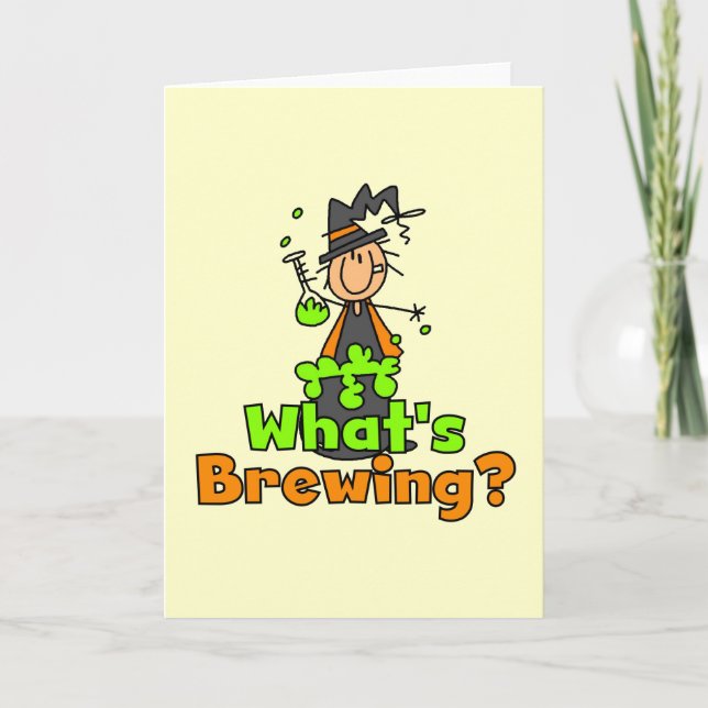 What's Brewing T-shirts and Gifts Card (Front)