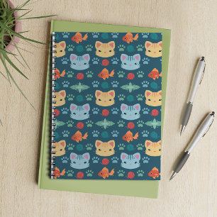 What's Cool, Kitty Cat in Blue and Yellow Notebook