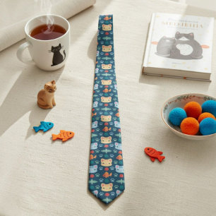 What's Cool, Kitty Cat in Blue and Yellow Tie