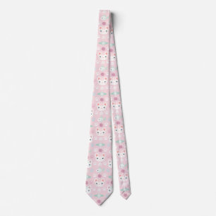 What's Cool, Kitty Cat in Pink and Mint Tie