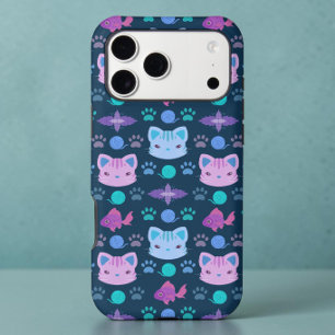 What's Cool, Kitty Cat in Purple and Blue Case-Mat