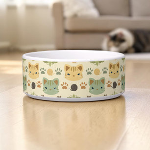 What's Cool, Kitty Cat in Yellow and Brown Bowl