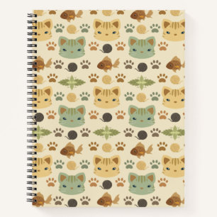 What's Cool, Kitty Cat in Yellow and Brown Notebook