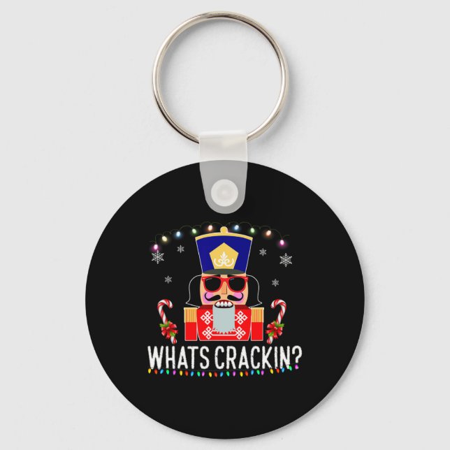 Whats Crackin Fun Christmas Nutcracker Gift  Key Ring (Front)