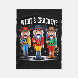 What's Crackin_ Nutcracker Christmas Family Xmas P Fleece Blanket