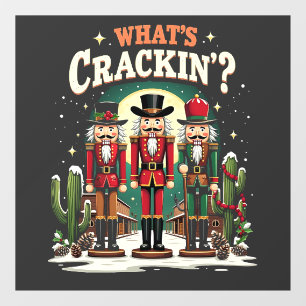 What's Cracking Nutcracker Cactus Christmas Funny Window Cling