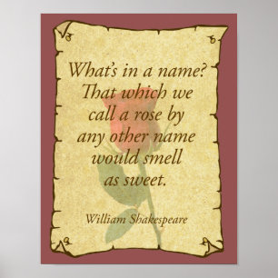 What's in a name? Roses? Poster
