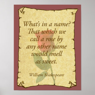 What's in a name? Roses? Poster