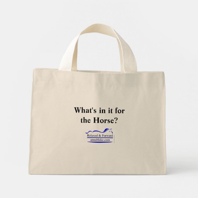 "What's in it" tote bag with logo on reverse. (Back)