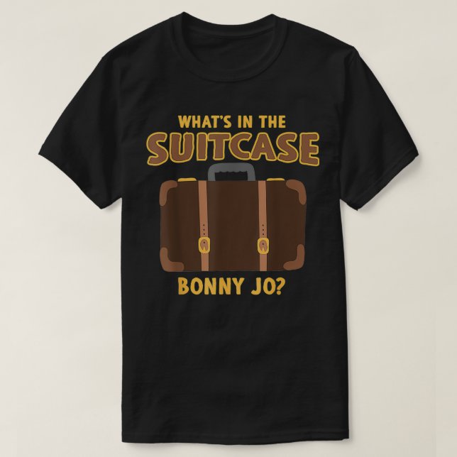What's In The Suitcase Bonnie Jo Funny Ultra Runne T-Shirt (Design Front)
