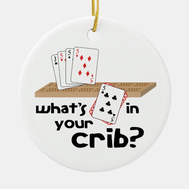 Whats in Your Crib? Ceramic Tree Decoration (Front)