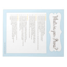 What's In Your Phone Baby Shower Game Notepad Blue