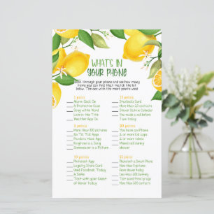 What's in Your Phone Game - Lemon